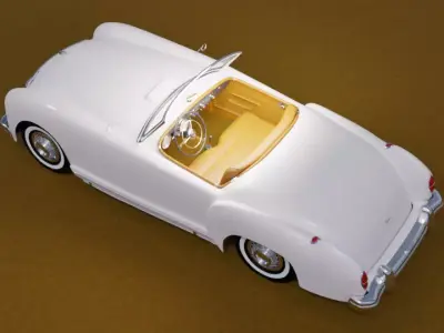 Retro Classic Roadster 1951 Nash-Healey Low-poly 3D model