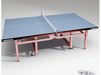 PING PONG TABLE BUTTERFLY WHEELS 3D model