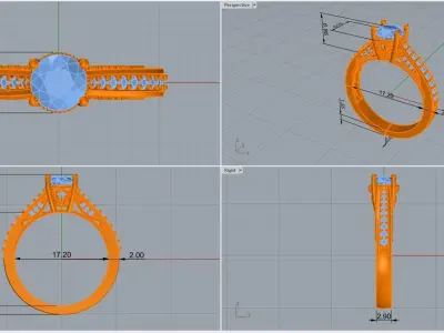 ring code  386 3D print model