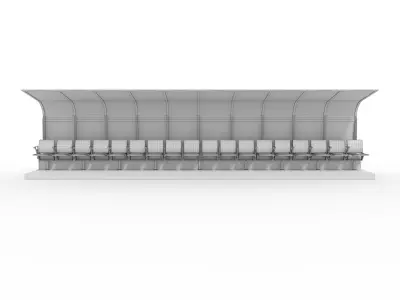 Soccer Bench 14 3D model