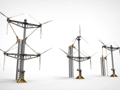Sci-Fi Wind turbine 1 3D model