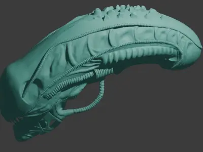 Alien Head Free 3D model