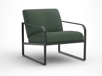 Morris Lounge Chair painted frame Low-poly 3D model