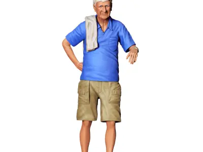 N5 a man leaning on a car 3D print model