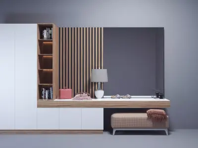 Table Wall Unit  3D model