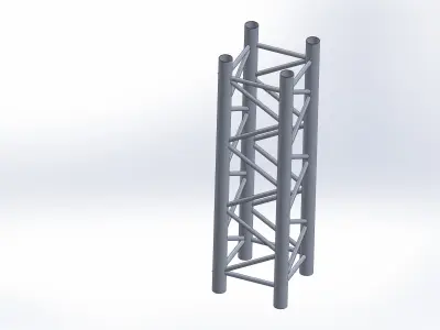 Truss section x4 240x240mm 3D model