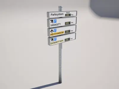 Parking Guidance Sign 3D model