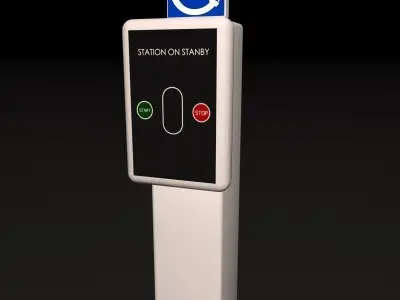 Electric Vehicle  Car Charging Station Units 3D model