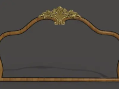 wooden mirror frame 3D print model