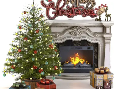 Christmas Set 3D model purchase
