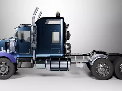 Truck Car Kenworth T-800 Aerodyne  Low-poly 3D model