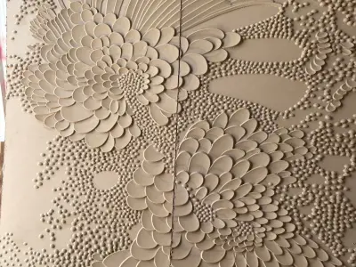 3D Wall Panel STL Model for CNC and 3D Printing 01 3D model