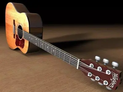 Washburn D10 Acoustic Guitar 3D model
