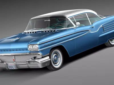 Oldsmobile 88 1958 coupe 3D model