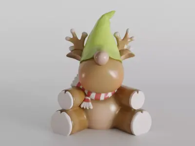 Adorable Christmas Reindeer 3D print model