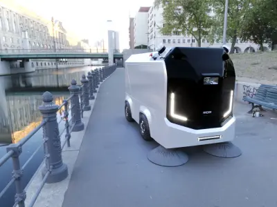 Robot street cleaner 3D model