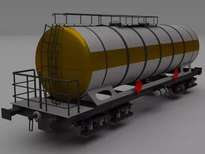 Train tanker car 3D model