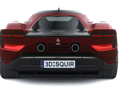 Ferrari 849 Testarossa 2026 LowPoly Low-poly 3D model