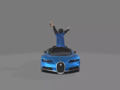 A realistic 3D Model of Bugatti Chevron 3D model