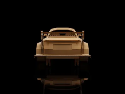 AUDI Abt TT R Touring car 2002 cardboard car 3D model