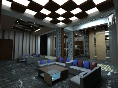 hotel reception 3D model purchase