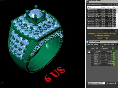 Luxury Men Rings Designs 5MR058 3D print model
