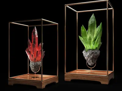 decorative mineral stones 3D model