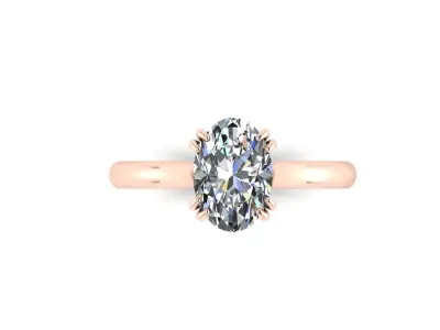 Solitaire Diamond Fashion Ring R4 3D print model