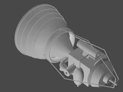 Rocket Engine V1 Free 3D model