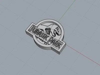 JURASSIC PARK LOGO 3D model