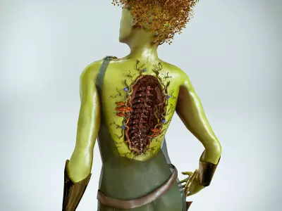 Scandinavian Creature Huldra Low-poly 3D model