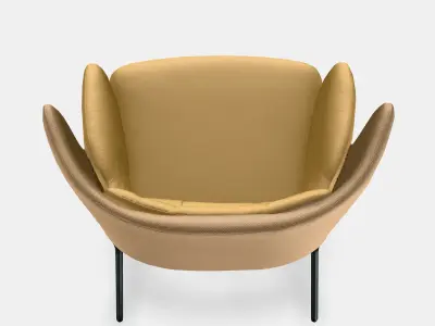 BINGSTA High-back armchair 1 Low-poly 3D model