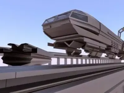 Superconductor Train Free low-poly 3D model