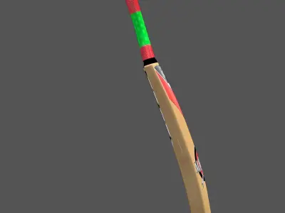 Cricket Bat Low-poly 3D model