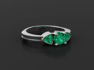 Luxurious Gold Ring with Ruby 3D print model