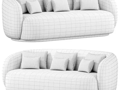 Poole Sofa By Poly Bark 3D model