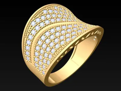 Diamond Ring - Womens Rings - GN202 3D print model