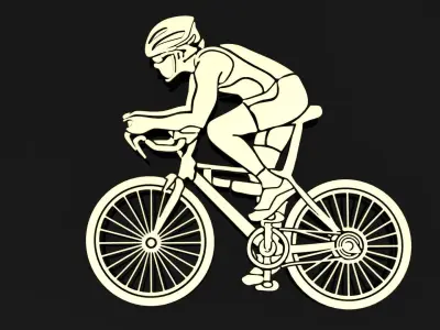 hanging bicycle 3D print model