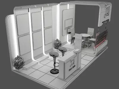 Booth Exhibition Stand a428 3D model