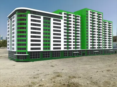Residential complex 3D model