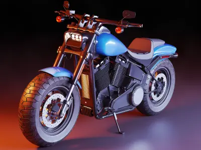 Harley Davidson Fat Bob 2020 3D model