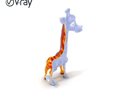 Cartoon Giraffe Model Pack for Animations and Games Low-poly 3D model