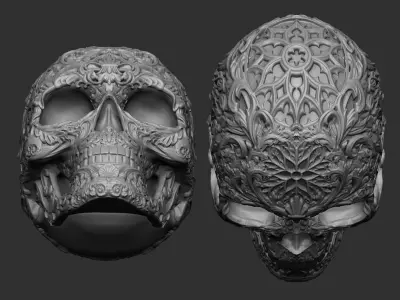 Skull ornamental 3D print model purchase