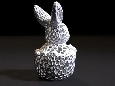 Rabbit voronoi 3D print model