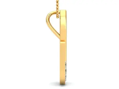Solitaire Women Pendant 3dm STL OBJ FBX Renders Details 3D print model 57