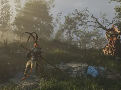 Black Myth Wukong Temple Lowpoly Nanite Mesh Low-poly 3D model