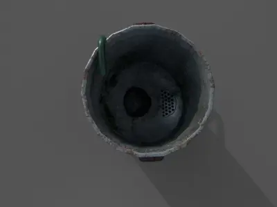 Soviet washing machine Riga Low-poly 3D model
