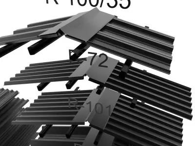 metal roof collection 3D model