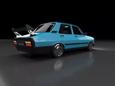 Sport Car 3D Model  Tunned Renault 12 3D model