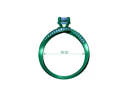wedding ring 3D print model 29